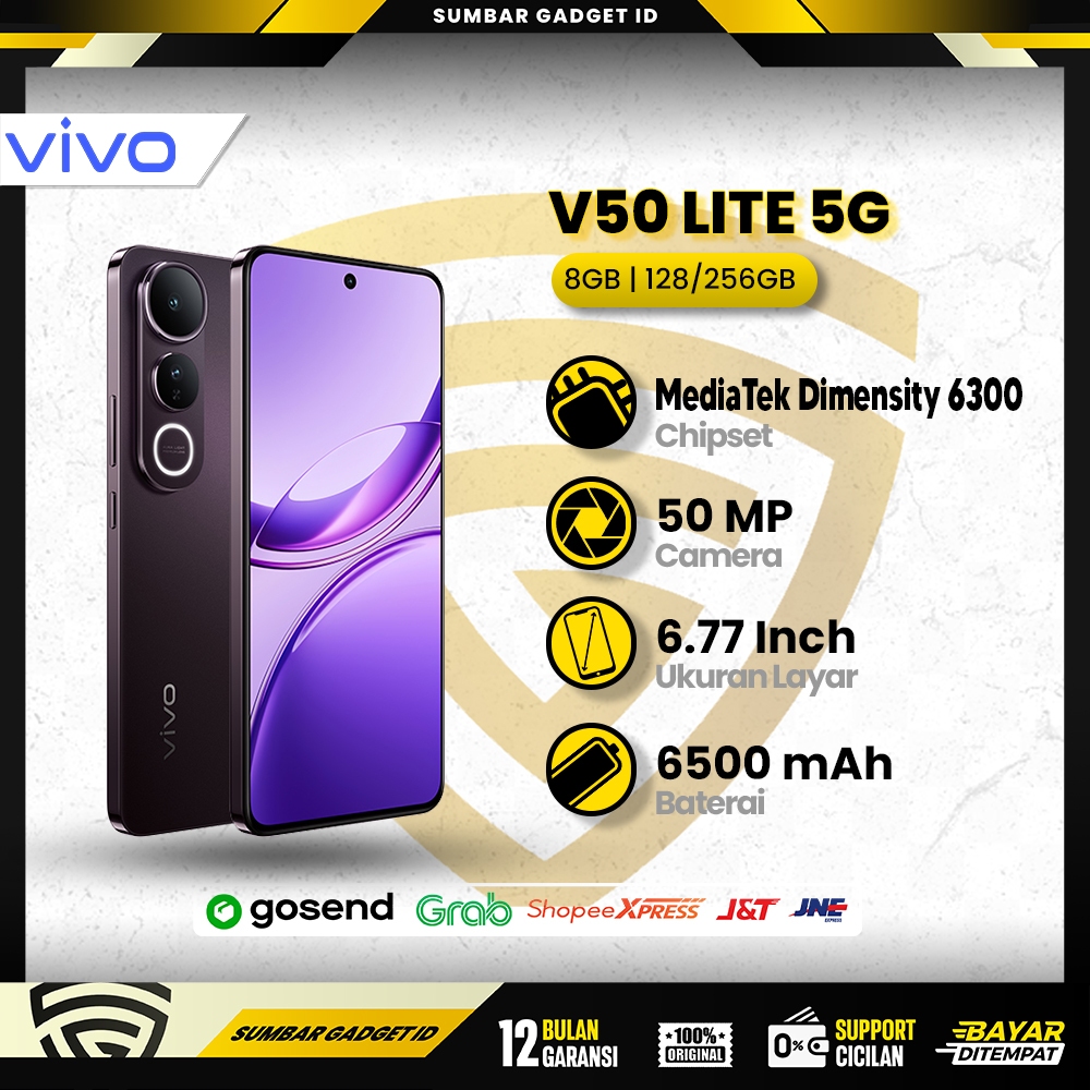 Vivo V50 Lite 5G 8/256GB 12/512GB NFC Hp Android Smartphone Original New Garansi Resmi