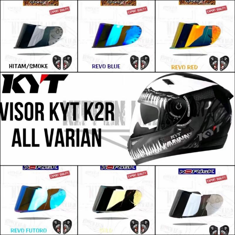 Kaca helm full face kyt r10 kyt rc seven kyt k2r free rachet