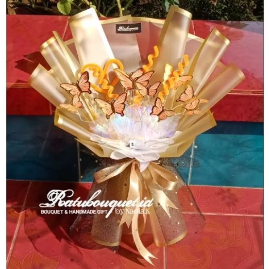 

BUKET BUTTERFLY LED BUKET CANTIK BUKET KUPU-KUPU BUKET MURAH BUKET WISUDA