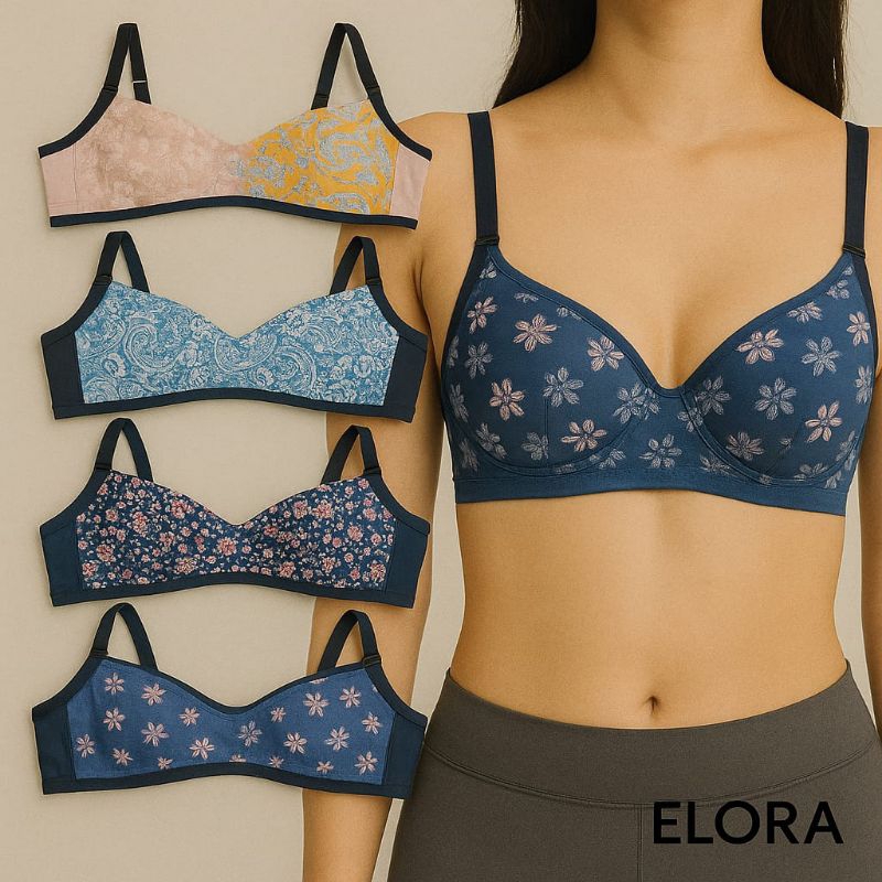 Paket 3 pcs Bra BH wanita motif tanpa kawat tanpa busa