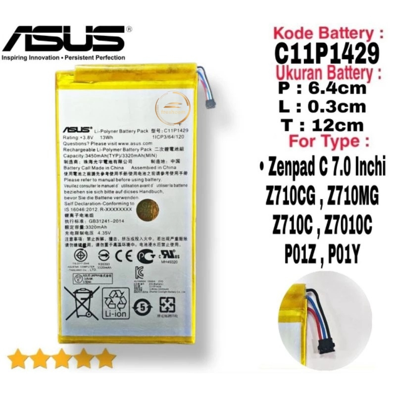 Baterai ASUS Zenpad C 7.0 Inchi Z710MG Z710C P01Z P01Y C11P1429