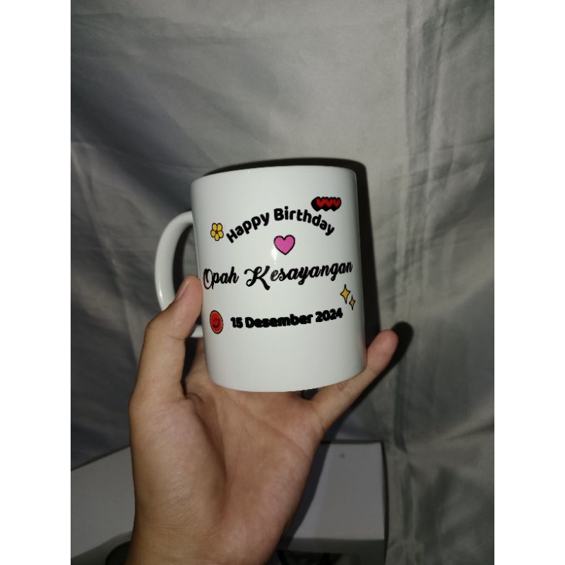Mug Custom Gelas Custom Foto Nama