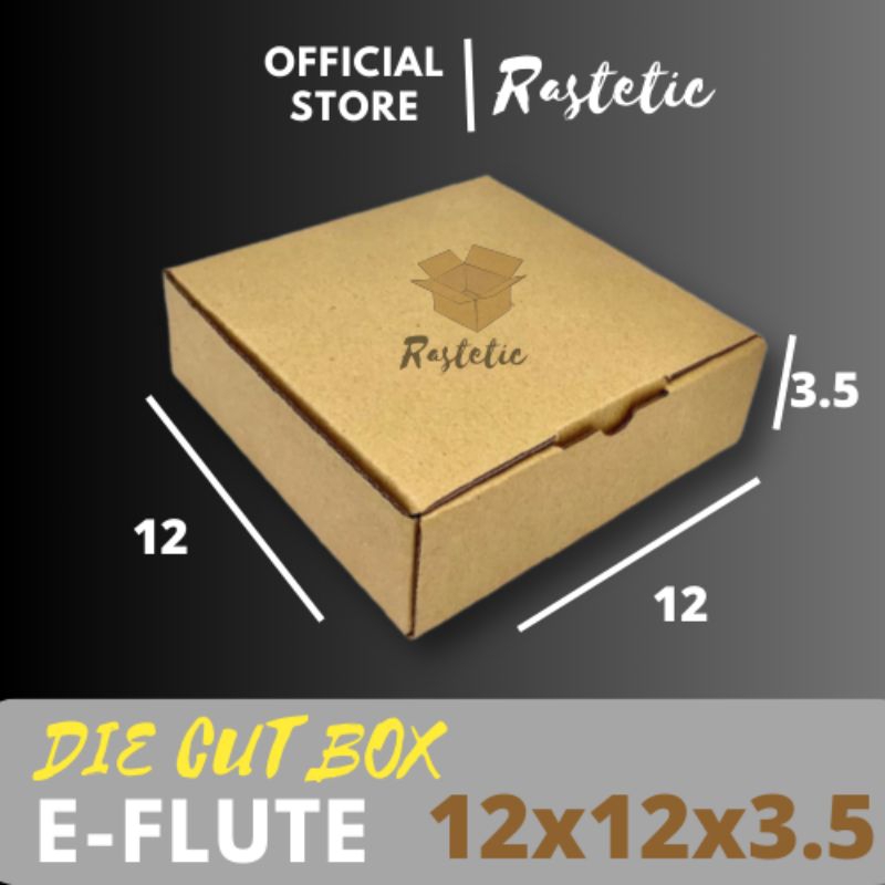 

Kardus karton uk 12x12x3,5 cm Die Cut dus packing souvernir dll, model box pizza