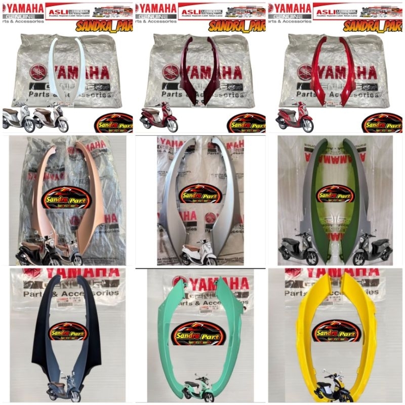 COVER UNDER DEK BAWAH FINO 125 FI FINO GRANDE KANAN KIRI ORIGINAL YAMAHA BJ8-F8395-00 BJ8-F837D-00