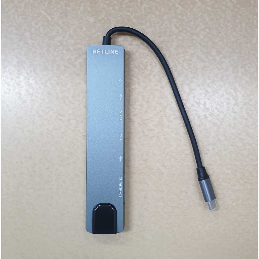 Type C to 8 in 1: HDMI 2USB 3.0 Usb type C PD SD micro SD Gigabit Lan