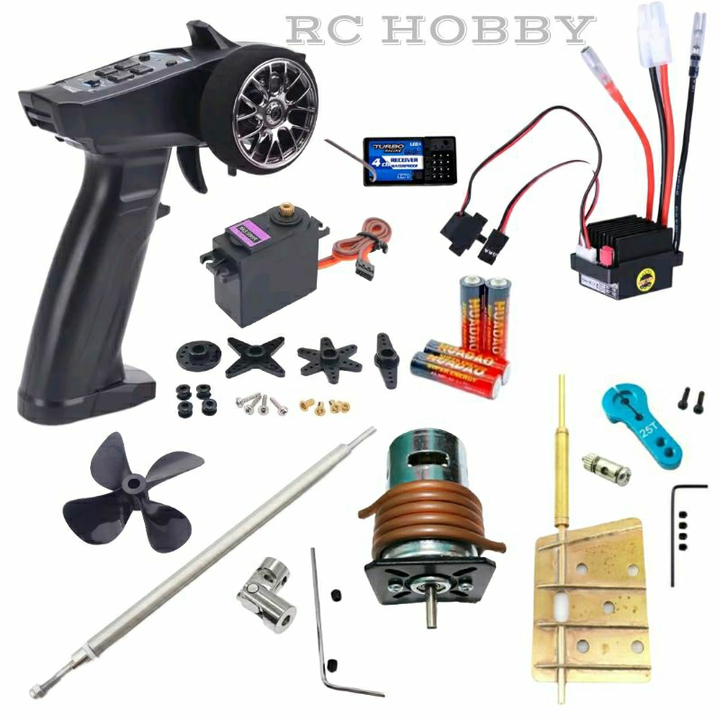 Elektrik Rc Boat Komponen Standard Tegangan 12Volt Full Komplit