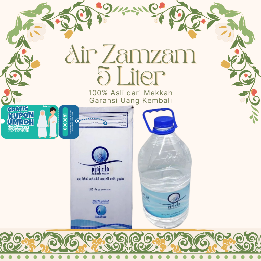 

ZAM-ZAM ASLI KEMASAN GALON 5 LITER (TERVERIFIKASI BARCODE)