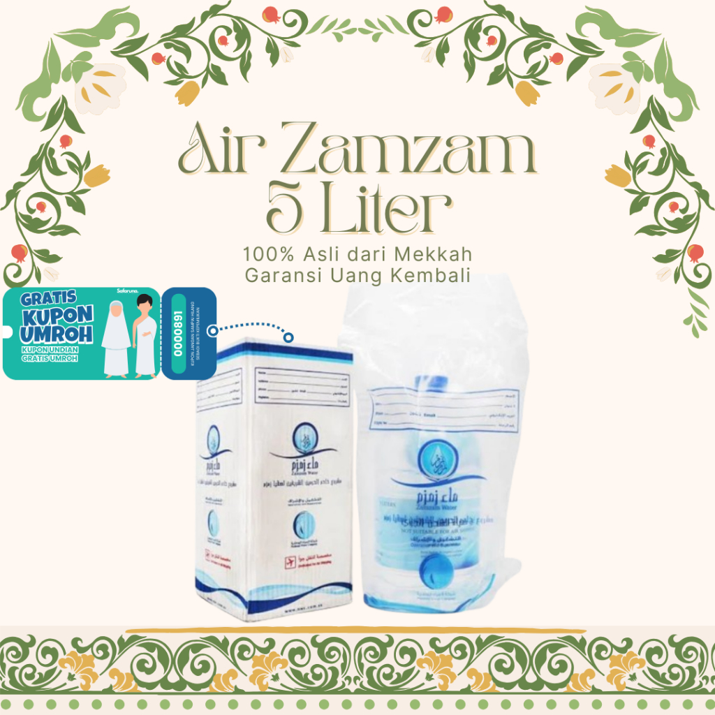 

Zam-Zam Kemasan Besar 5 Liter || Air zam zam barcode