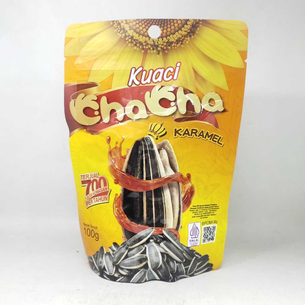 

ChaCha Kuaci Import Cemilan Sehat 100gr Biji Bunga Matahari rasa karamel dan Kelapa