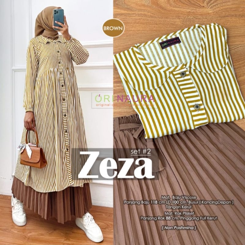 Zeza#2 Set Setelan Fashion Muslim Wanita Original Produk By Orinaura