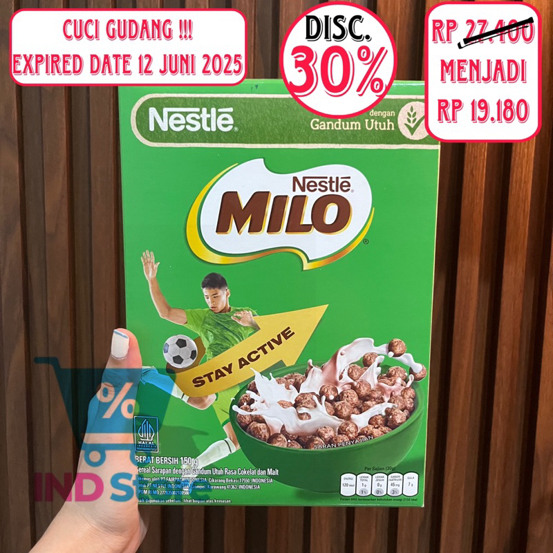 

CUCI GUDANG!!! MILO SEREAL BALL 150g Expired Date 12 Juni 2025