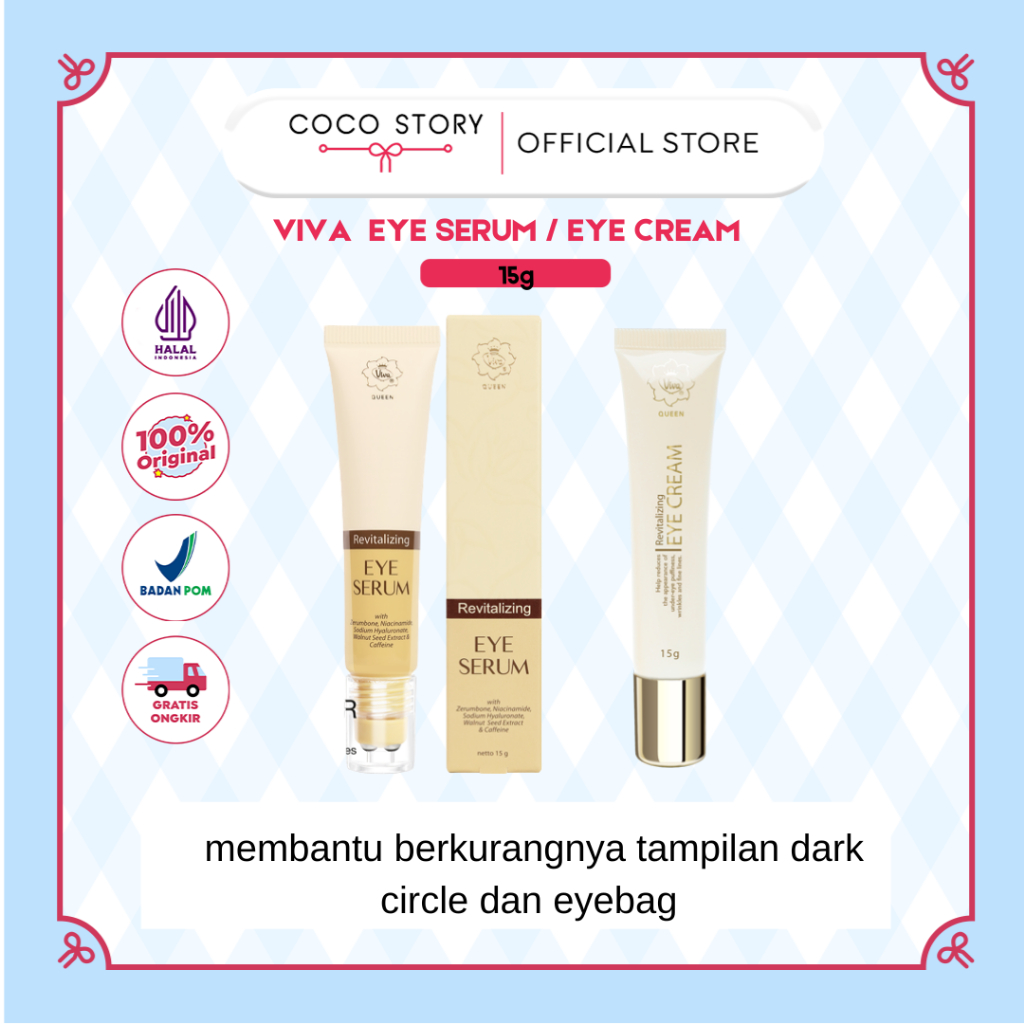 Viva Cream Mata | Eye Cream | Eye Serum Mata Panda - Kantong Mata