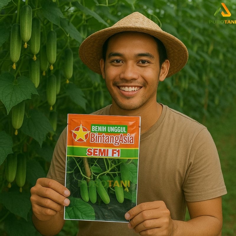 Bibit Mentimun F 1 Benih Timun Semi F1 Bintang Asia 900 Butir 20gr