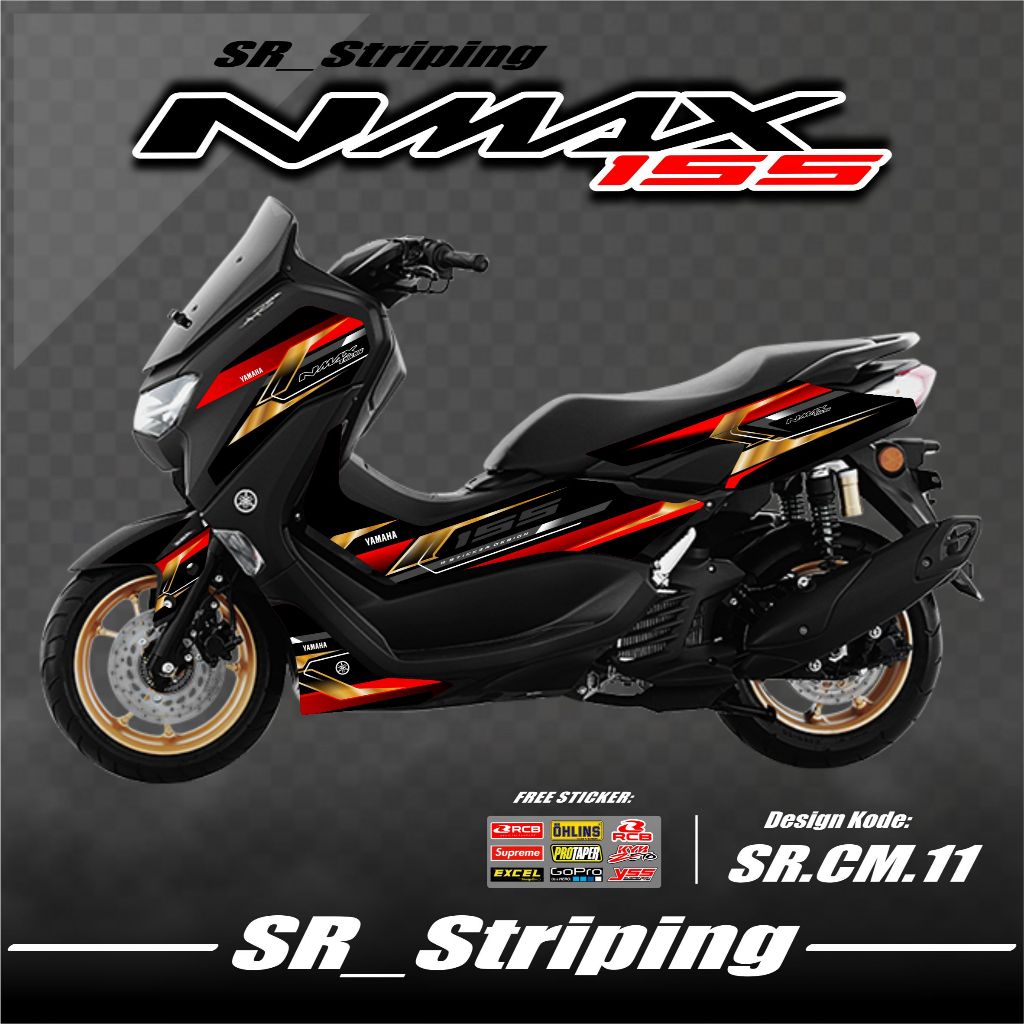 Striping Sticker NMAX NEW 2020-2023 Variasi / Stiker NMAX NEW / Variasi Yamaha NMAX NEW 155 - Bonus 
