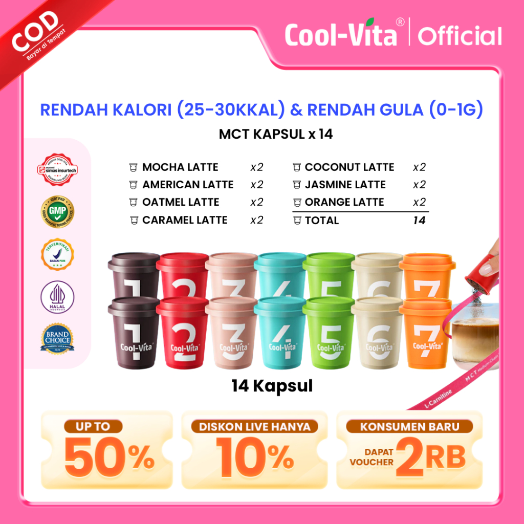 

Terlaris Inovasi Kopi Baru Coolvita Big Box MCT Coffee Mix 14 Kapsul dengan Varian Rasa yang Nikmat