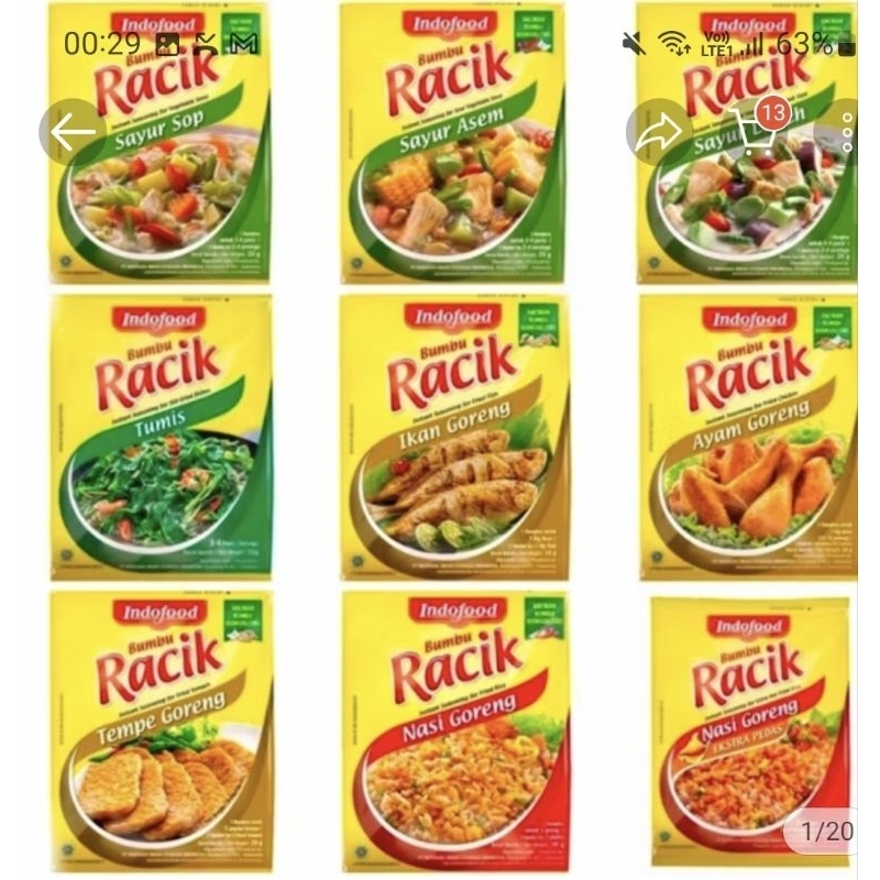 

varian bumbu racik - di jual per pcs/ sachet