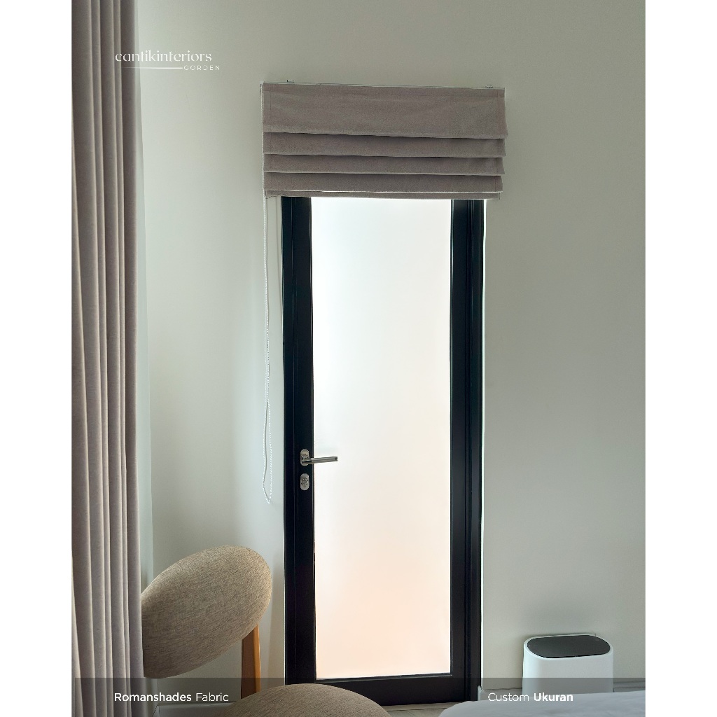 Gorden Roman Shade Blackout Tebal Custom Ukuran