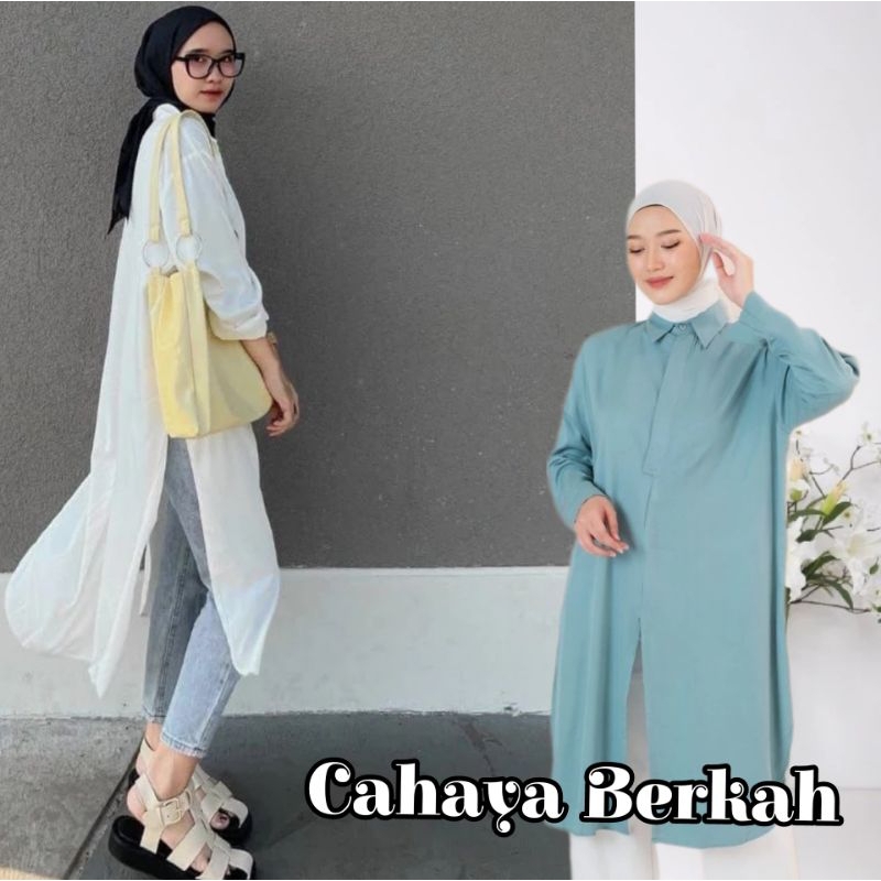 Tunik Rayon polos Kemeja Tunic Polos Rayon/Tunik polos Rayon twil premium baju atasan wanita Muslima