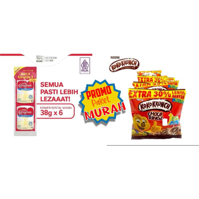 

paket promo murah Coco crunch+ susu carnation masing" 1 renceng