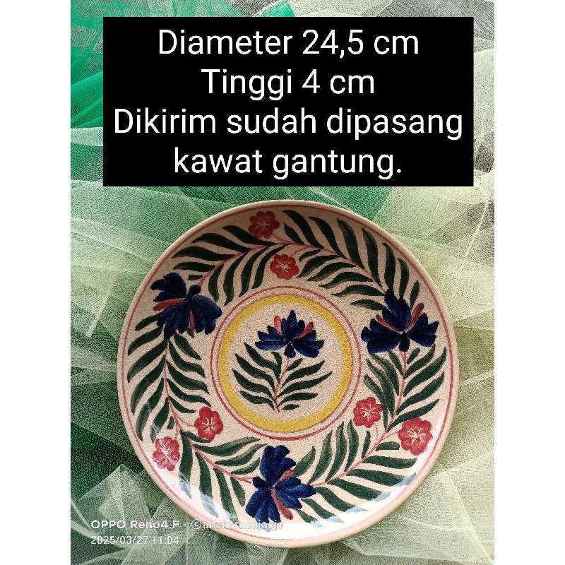 Piring gantung keramik lukis untuk dekorasi hiasan dinding