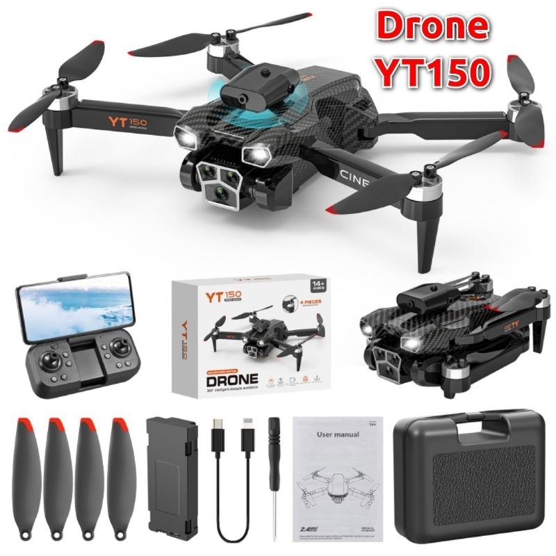 Drone YT150 Brushless Motor Kamera 4K Wifi FPV ESC OAS