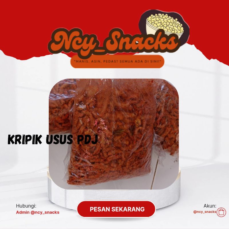 

Kripik usus pedas daun jeruk