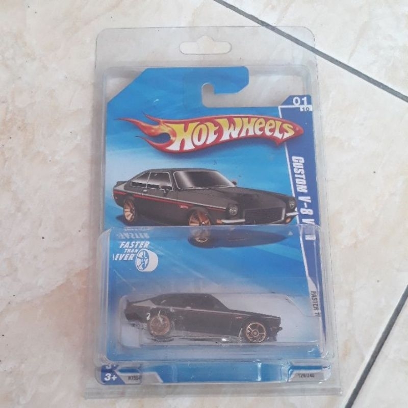 hot wheels custom v8 vega hitam fte akta wallmart exclusive