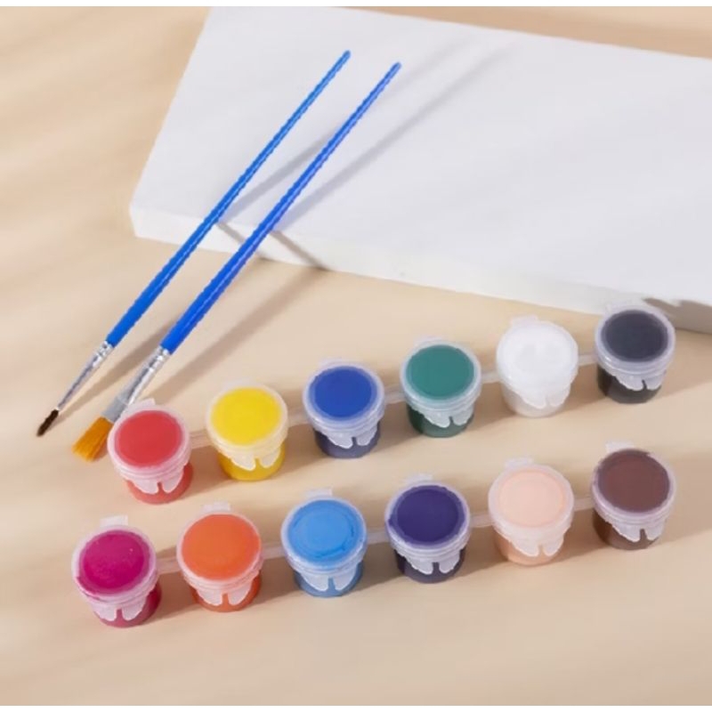 

Cat Akrilik Set 6 Warna 12 Warna/Cat Air Anak/Cat Akrilik Kanvas Lukisan