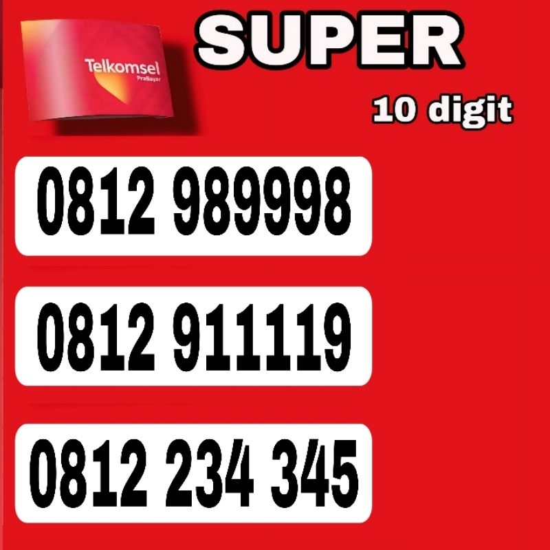 nomor cantik kartu perdana telkomsel simpati 10 digit