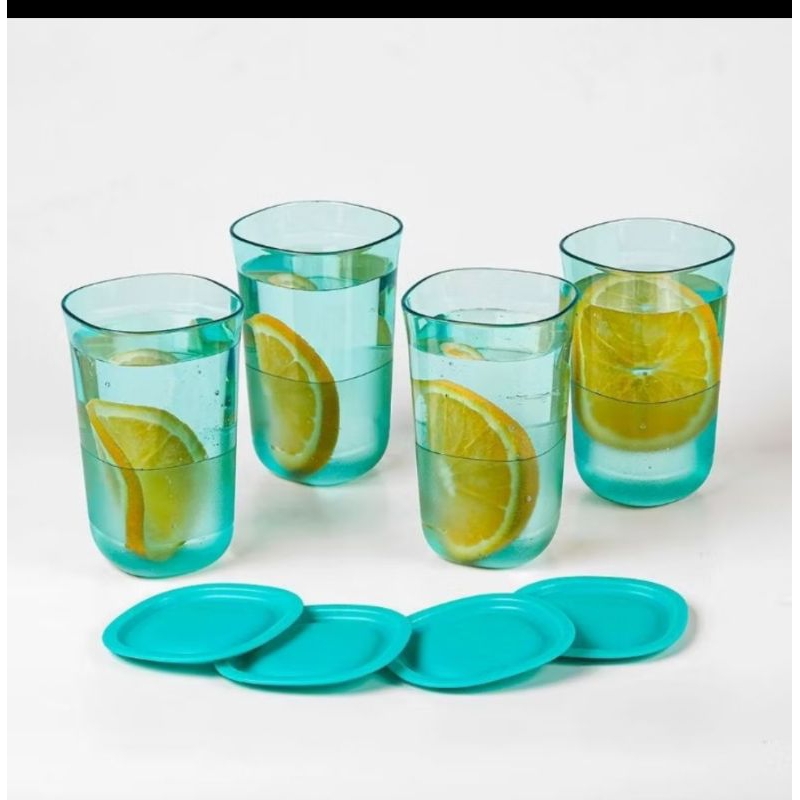 Crystaline high glass set tupperware isi 4 / gelas kristal tupperware