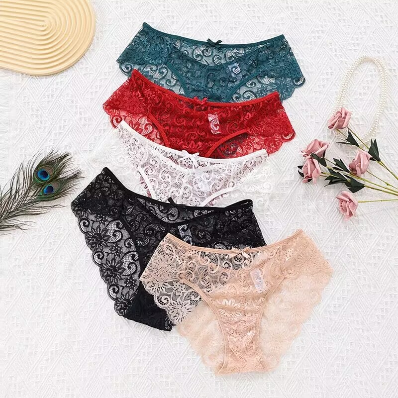 Night Show Sexy Celana Dalam Wanita Renda Transparan cd Floral Big Size 6C125