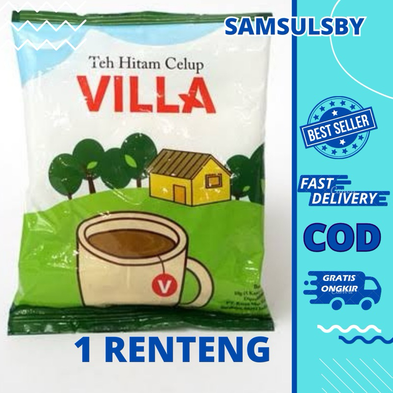 

TEH VILLA / Teh Hitam Celup 1 renteng / 12 sachet