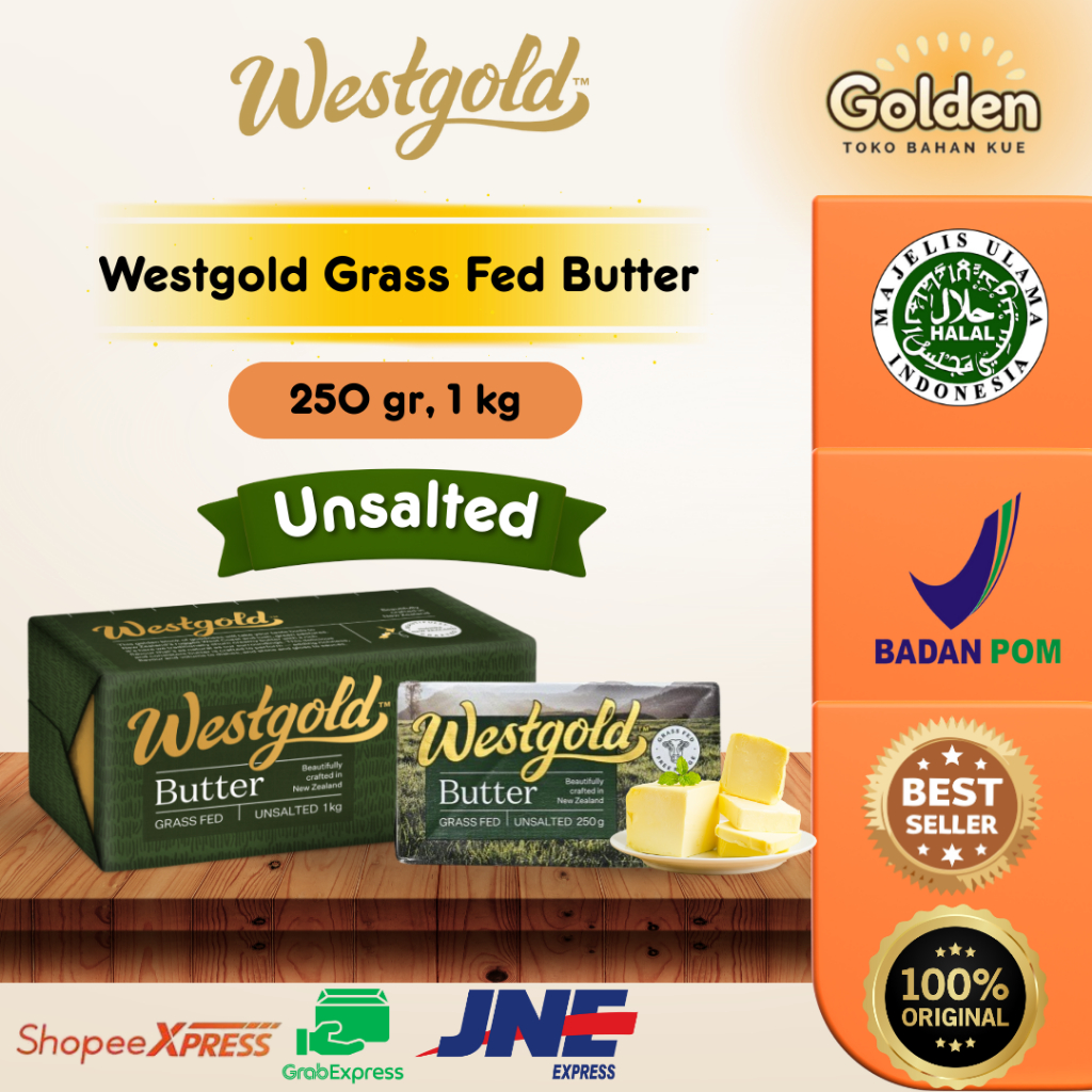 

Westgold Grass fed Unsalted Butter 250 gr/1 kg | Original