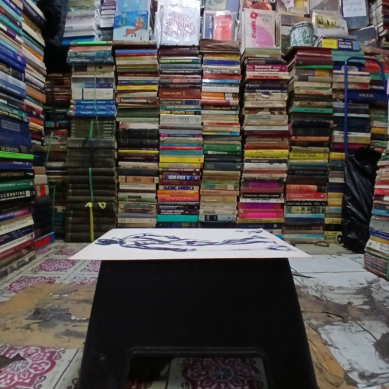 

lukisan cat minyak size tinggi 40cm lebar 27cm