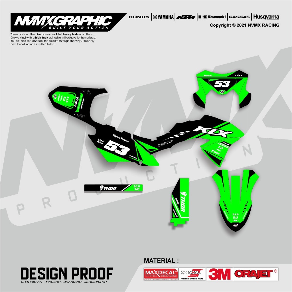 DECAL STIKER KLX BF/GORDON/KLX OLD CUSTOM