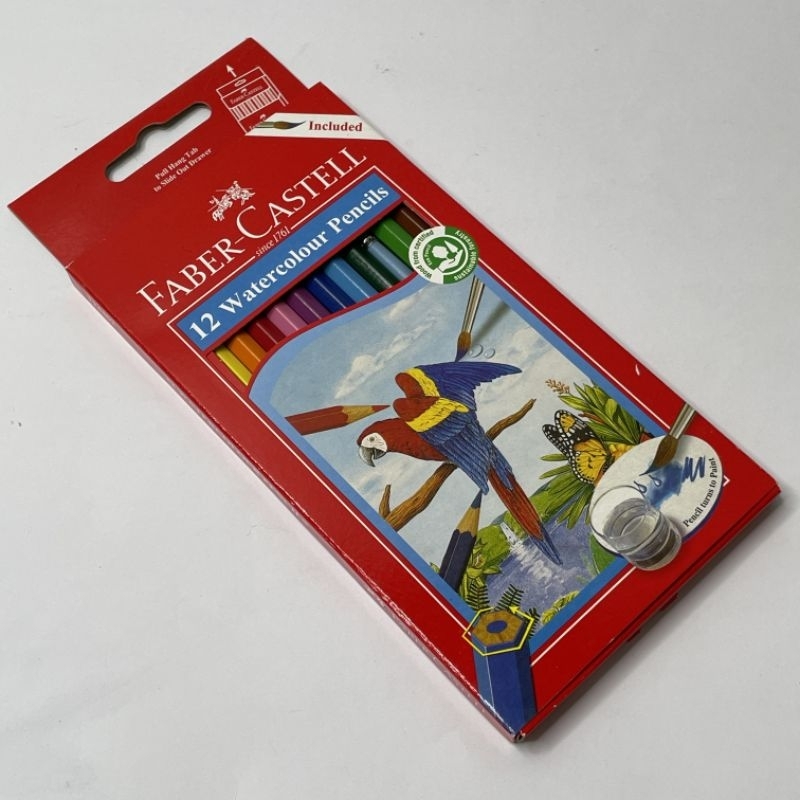 

pensil warna faber castell watercolour pendek & panjang 12 warna