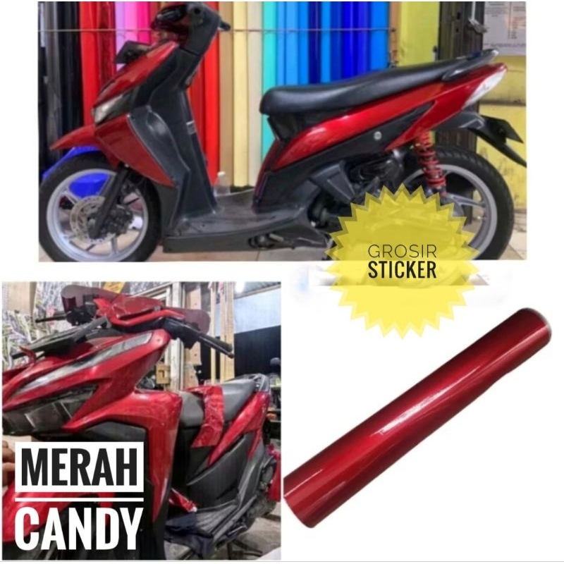 skotlet merah candy / maroon,stiker motor dan mobil