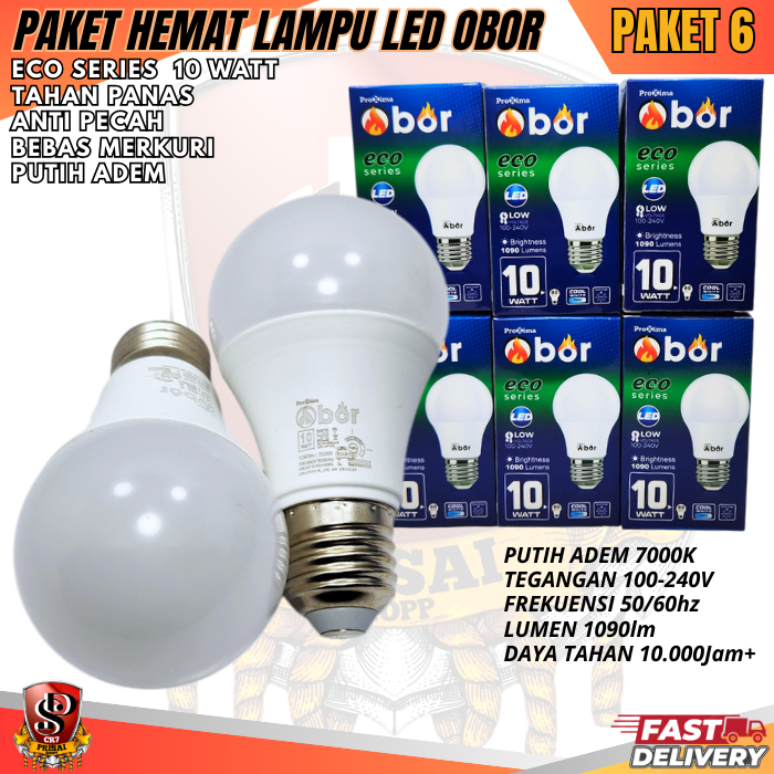 Bolam Lampu Led 10 watt paket 6 pcs / Bohlam lampu led 10 watt cahaya putih terang sudah bergaransi 