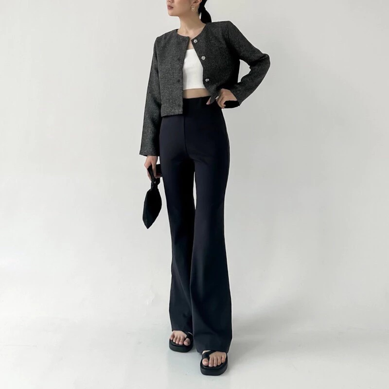Flare Pants - Highwaist Cutbray - Celana Panjang Wanita - Cutbray Highwaist - Cutbray Flare Pants