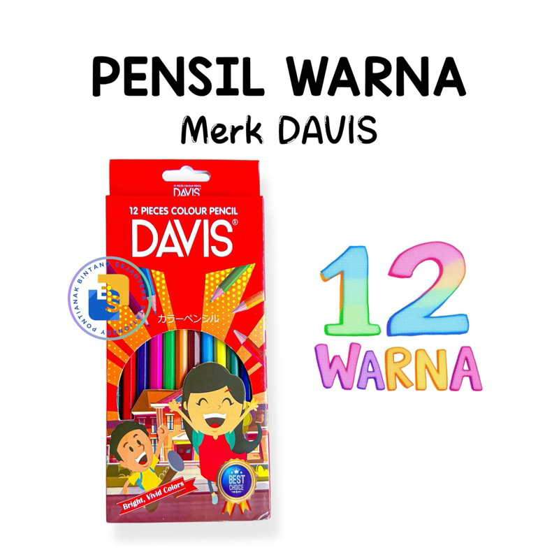 

Pensil Warna Davis Panjang Set 12 Warna