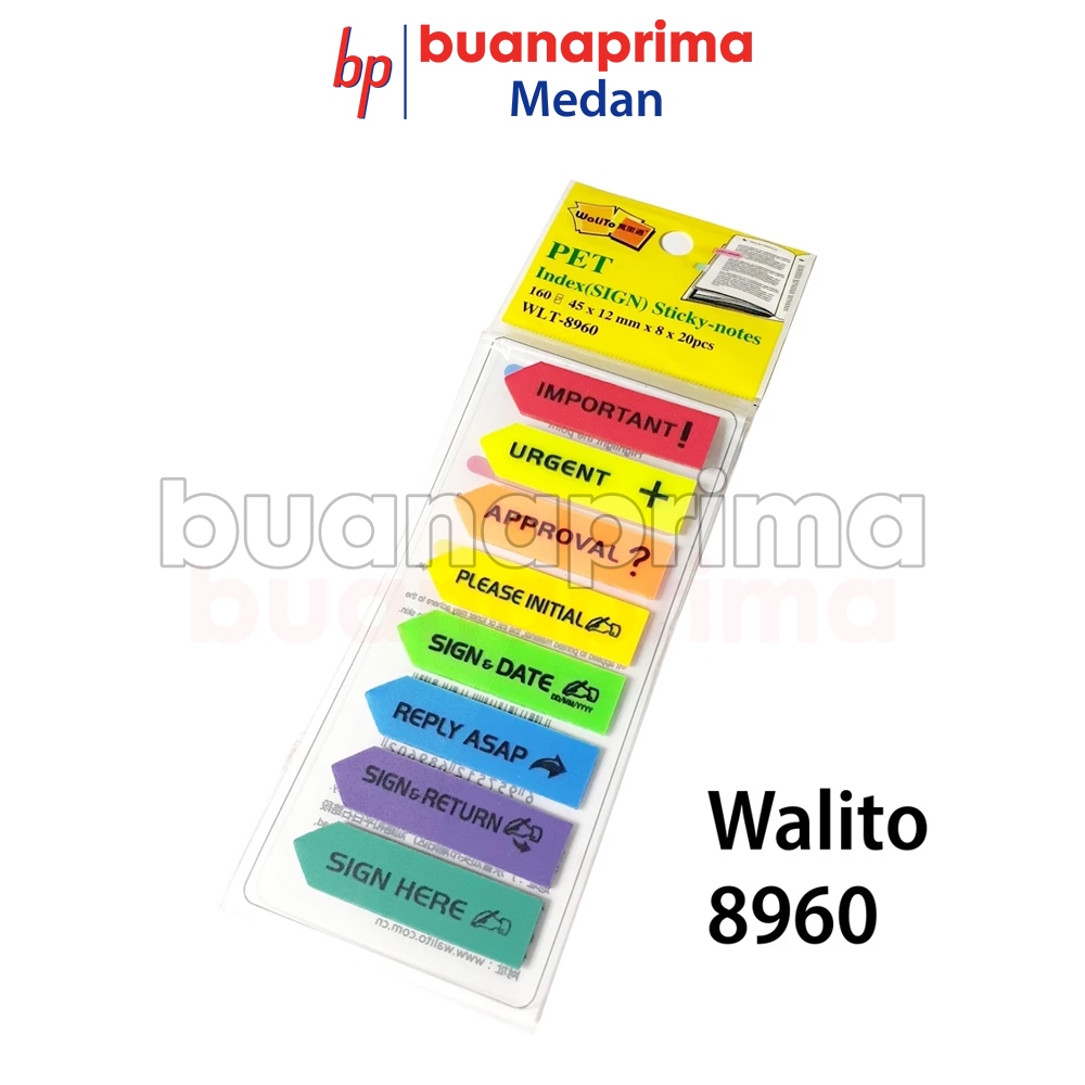

Sticky Notes WALITO 8960 PLASTIK Index Sign Post Stick Note It Here Tempelan Stiker Plastik