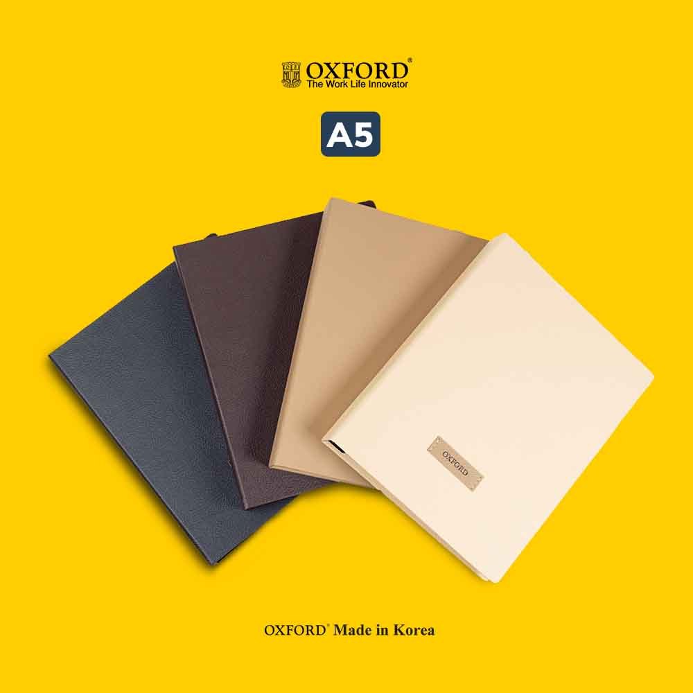 

Oxford Binder Buku Agenda Cover Kulit A5 - Binder Polos Premium 20 Ring Ukuran A5