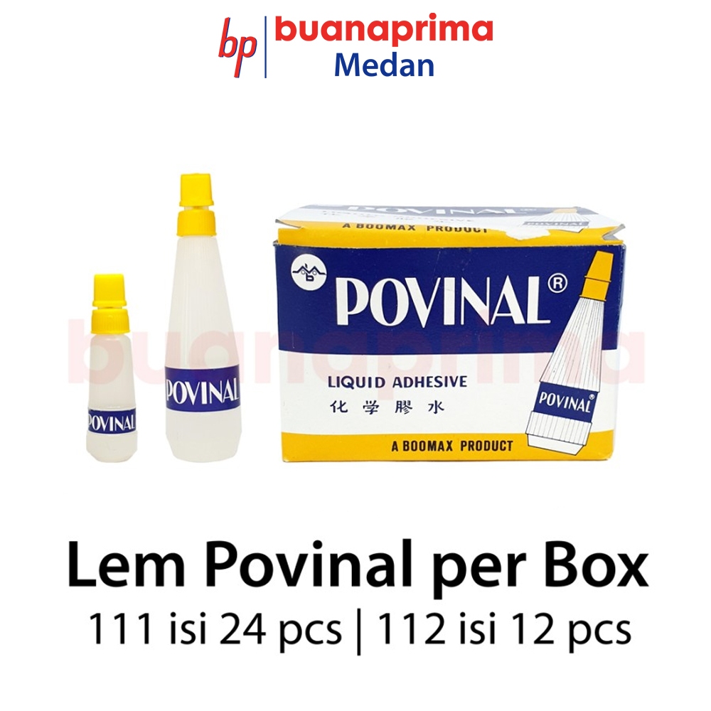 

LEM POVINAL PER BOX 111 112 Kecil Besar Lem Cair Liquid Glue Original Kertas