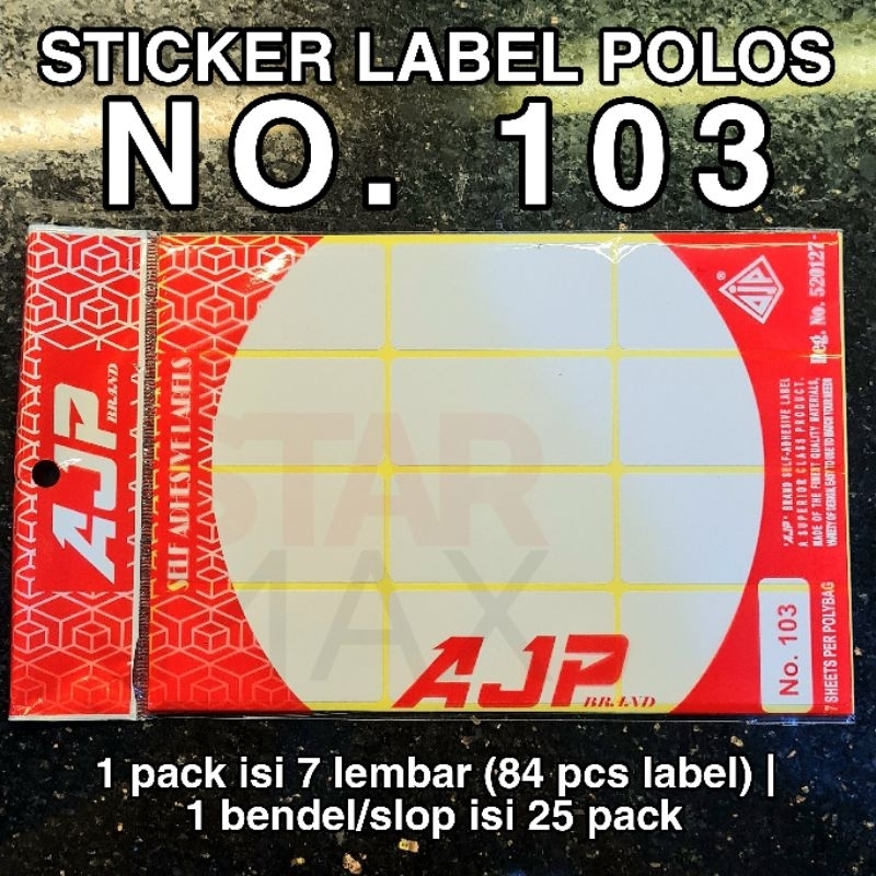 

Sticker Label Nama No. 103 (Label Undangan) | per pack isi 7 lembar