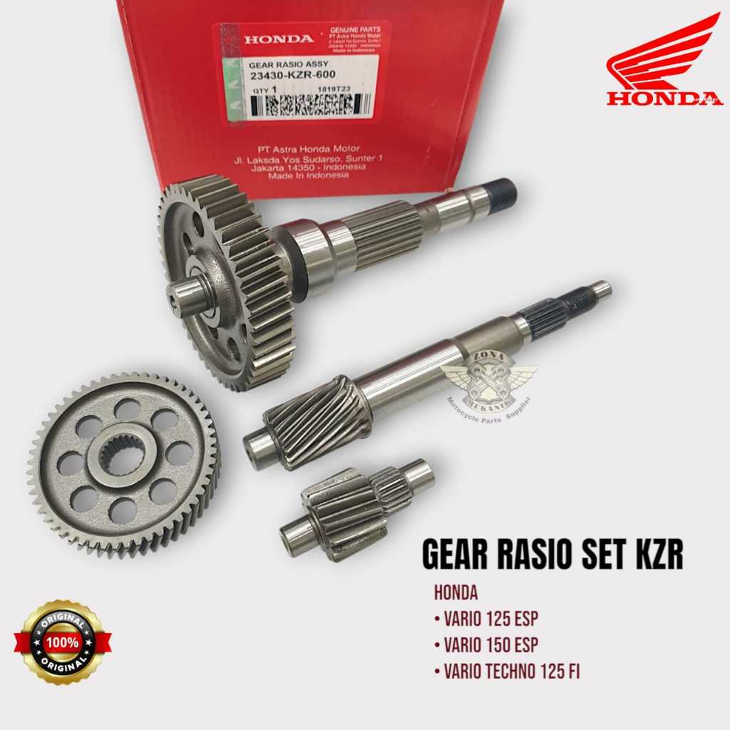 Gear Rasio Set Honda Vario 125 ESP LED Techno Vario 150 ESP PCX 150 CBU Original Gigi Rasio KZR