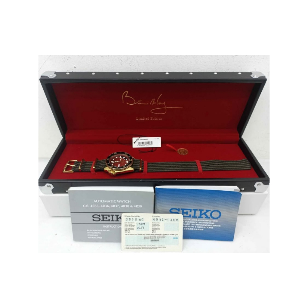 JAM TANGAN SEIKO 5 SPORT BRIAN MAY LIMITED RED SPECIAL SRPH 80K1 BEKAS