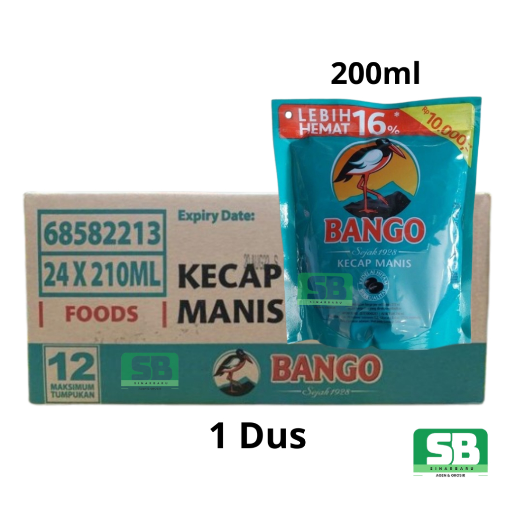 

BANGO KECAP MANIS REFILL POUCH 200ml 1 DUS ISI 24 POUCH