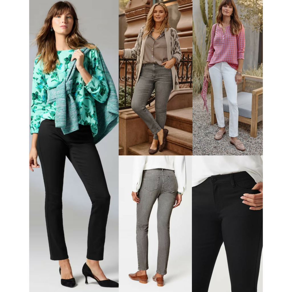 J.Jill Authentic Fit Slim-Leg Jeans Celana Panjang Denim Kaki Jenjang - 7875