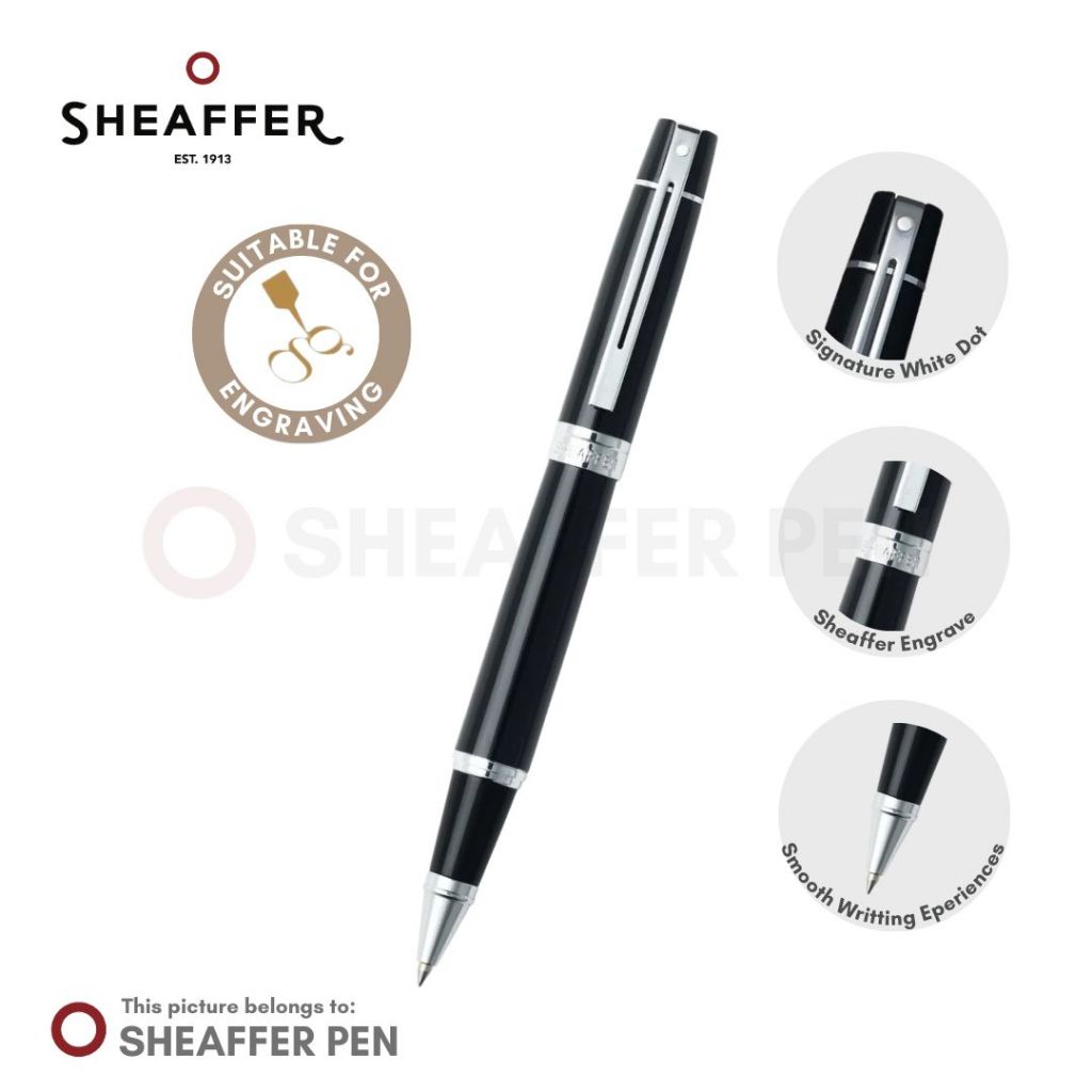 

Sheaffer® 300 Glossy Black With Chrome Trim Rollerball Pen