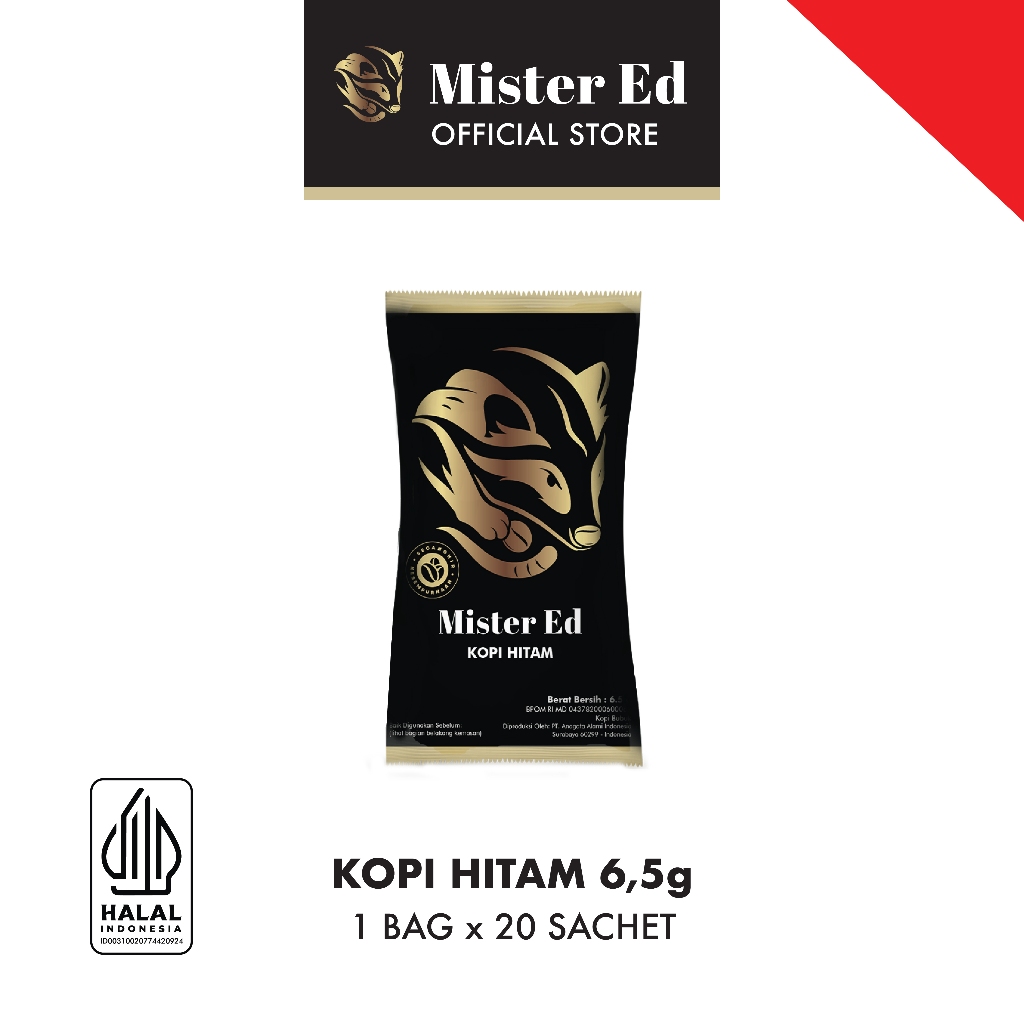 Mister Ed Coffee Kopi Hitam Kopi Tubruk Hitam Sachet Kopi Sachet Kopi Murni 6,5gr Kopi Renceng